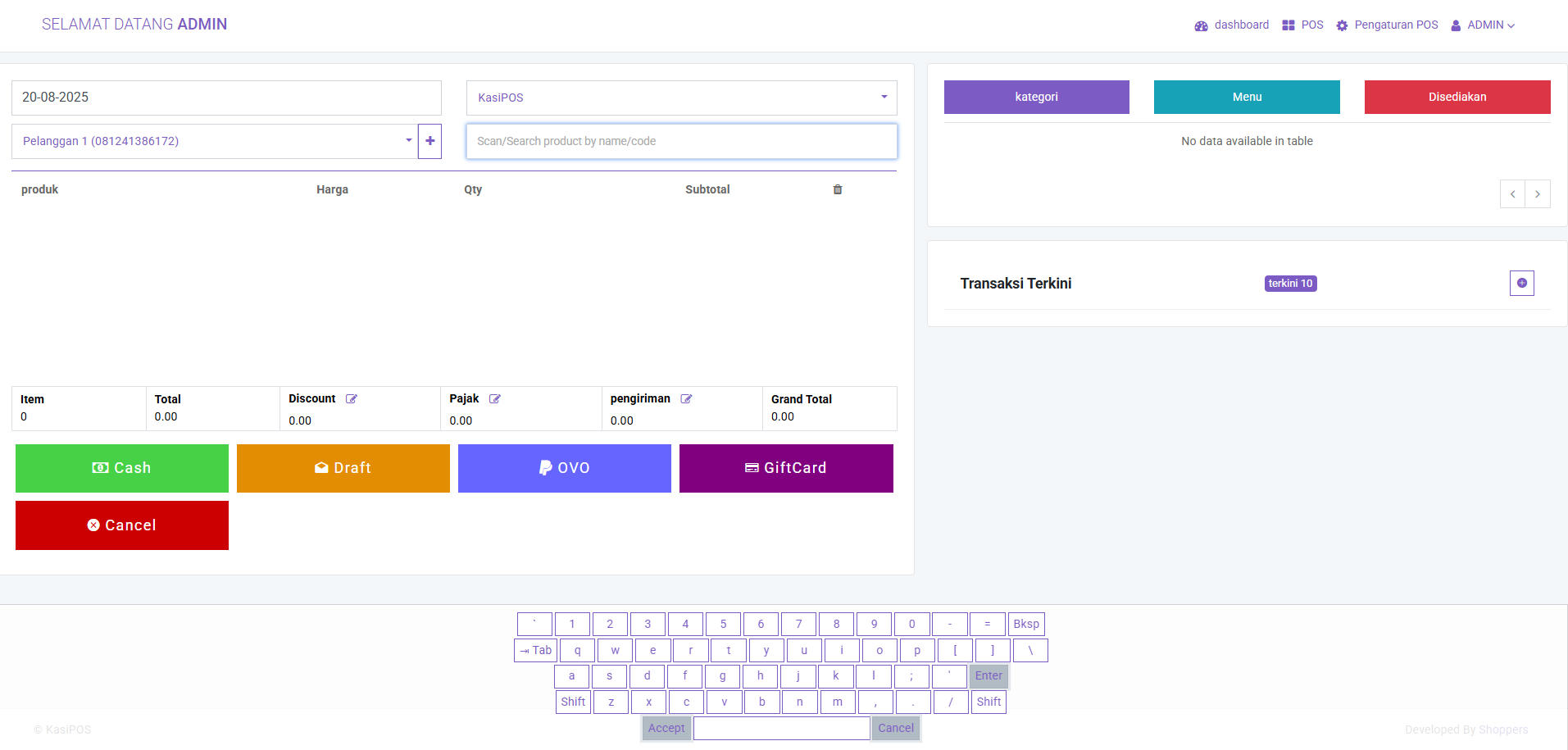 Gambar Proyek KasiPOS – Sistem Point of Sale Andal